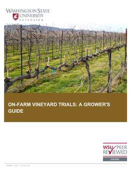 On-Farm Vineyard Trials: a Grower's Guide
