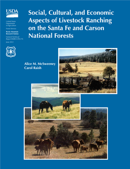 Social, Cultural, and Economic Aspects of Livestock Ranching on the Santa Fe and Carson National Forests
