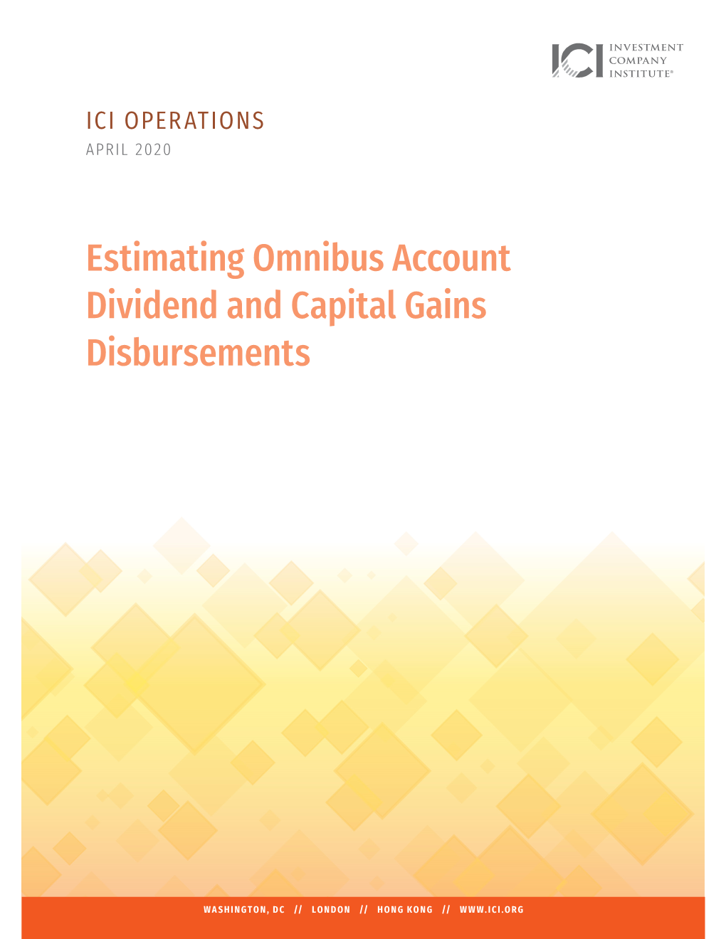 Estimating Omnibus Account Dividend and Capital Gains Disbursements