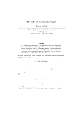 The Rules of Intermediate Logic