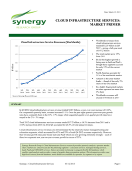 Cloud Infrastructure Services: Market Primer