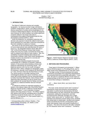 P2.19 Diurnal and Seasonal Wind Variability for Selected Stations in Southern California Climate Regions
