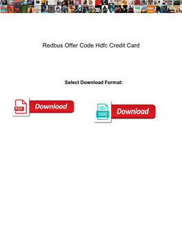 Redbus Offer Code Hdfc Credit Card