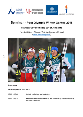Post Olympic Winter Games 2018