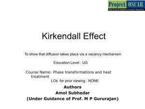 Kirkendall Effect