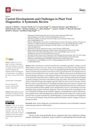 Current Developments and Challenges in Plant Viral Diagnostics: a Systematic Review