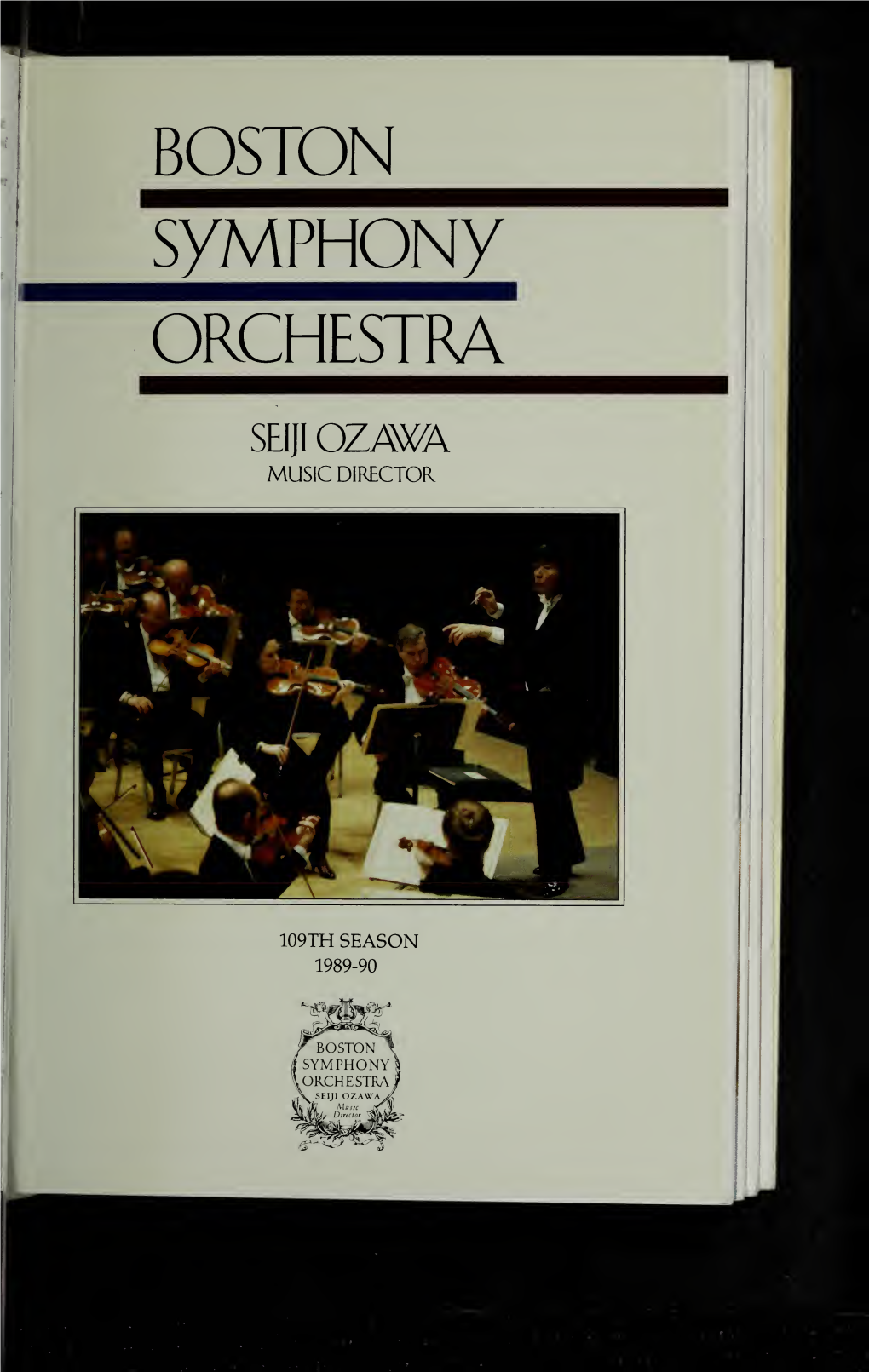 Boston Symphony Orchestra Concert Programs, Season 109, 1989-1990, Subscription