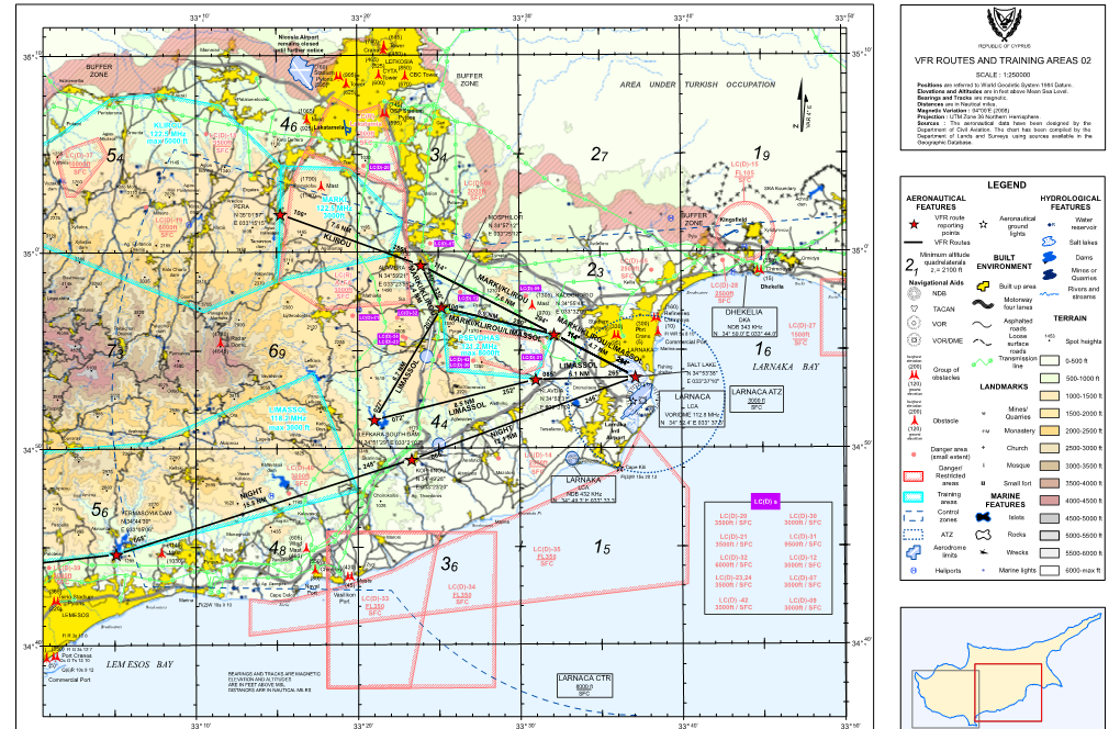 Lem Esos Bay Larnaka Bay Vfr Routes And