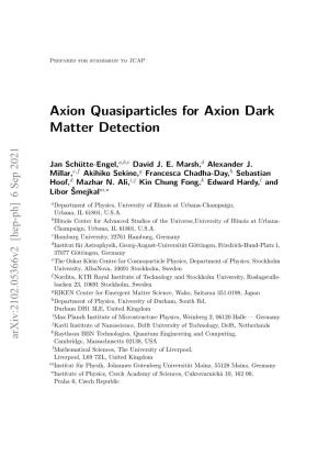 Axion Quasiparticles for Axion Dark Matter Detection
