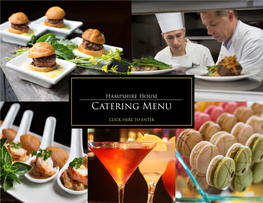 Hampshire House Catering Menu