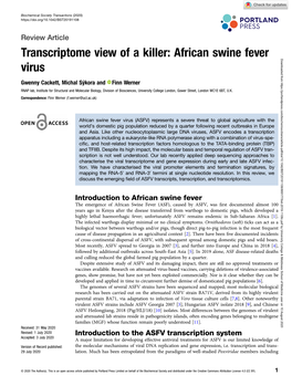 African Swine Fever Virus