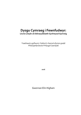 Dysgu Cymraeg I Fewnfudwyr: Llunio Llwybr at Ddinasyddiaeth Gynhwysol Gymreig