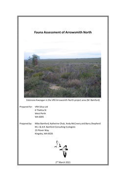 Fauna Assessment of Arrowsmith North Mine Area.PDF