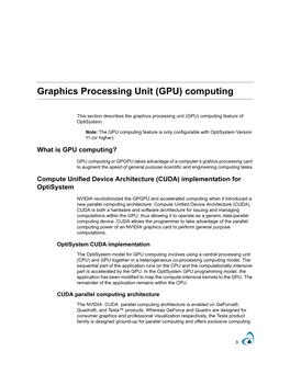 (GPU) Computing