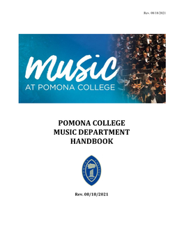 Pomona College Music Department Handbook