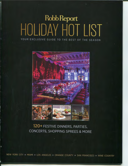 Robb Report Holiday Hot List List
