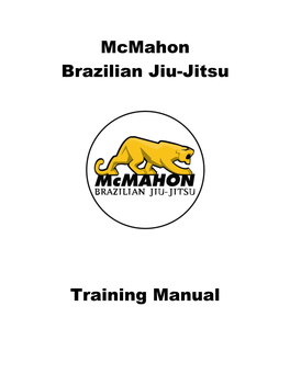 Mcmahon Brazilian Jiu-Jitsu Training Manual