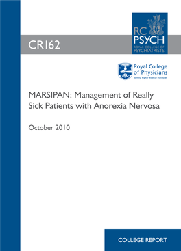 MARSIPAN: Management of Really Sick Patients with Anorexia Nervosa