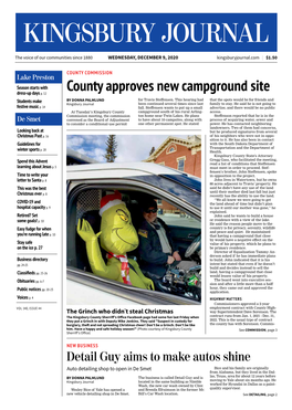 County Approves New Campground Site Dress-Up Days P