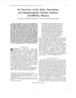 SAMPEX) Mission