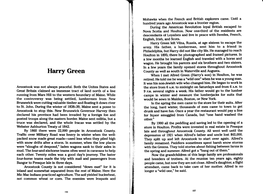Harry Green Left Vilna, Russia, at Age Sixteen to Escape the Army
