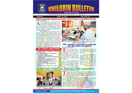 Unilorin Bulletin 16Th April, 2018