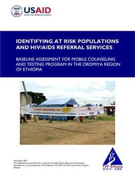 Identifying at Risk Populations and Hiv/Aids Referral Services