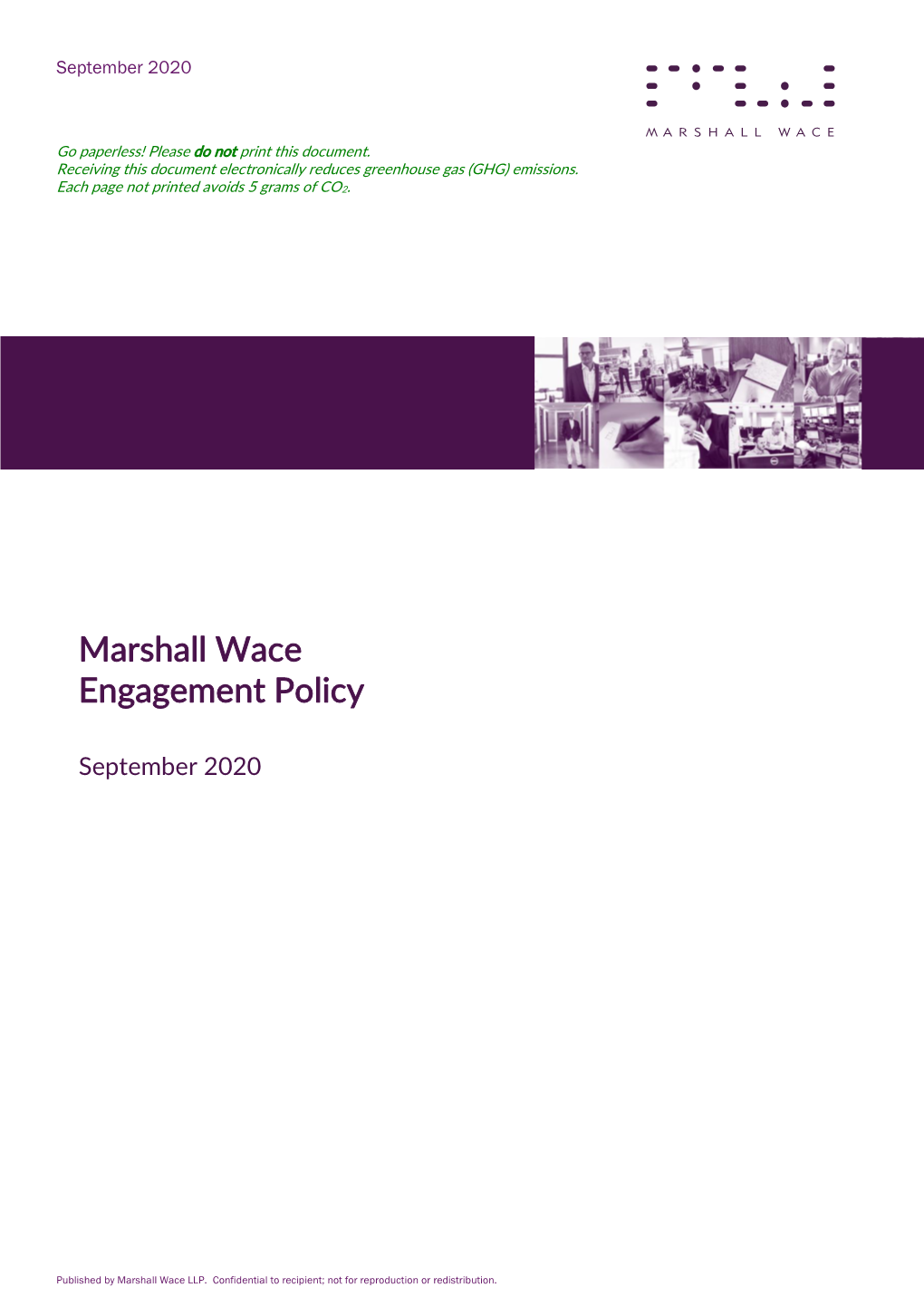 Marshall Wace Engagement Policy