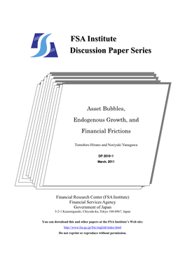 FSA Institute Discussion Paper Series