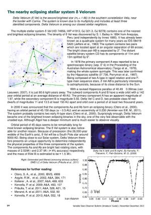 The Nearby Eclipsing Stellar System Δ Velorum
