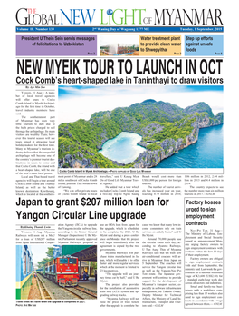 Japan to Grant $207 Million Loan for Yangon Circular Line Upgrade