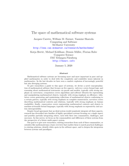 The Space of Mathematical Software Systems