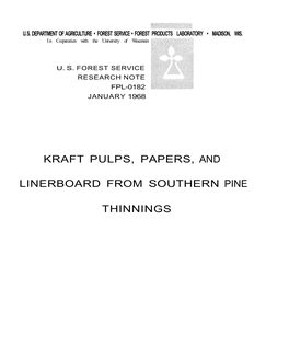 Kraft Pulps, Papers, and Linerboard from Southern