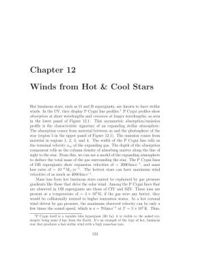 Chapter 12 Winds from Hot & Cool Stars