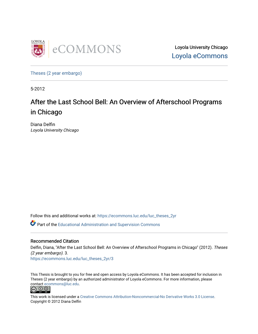 An Overview of Afterschool Programs in Chicago