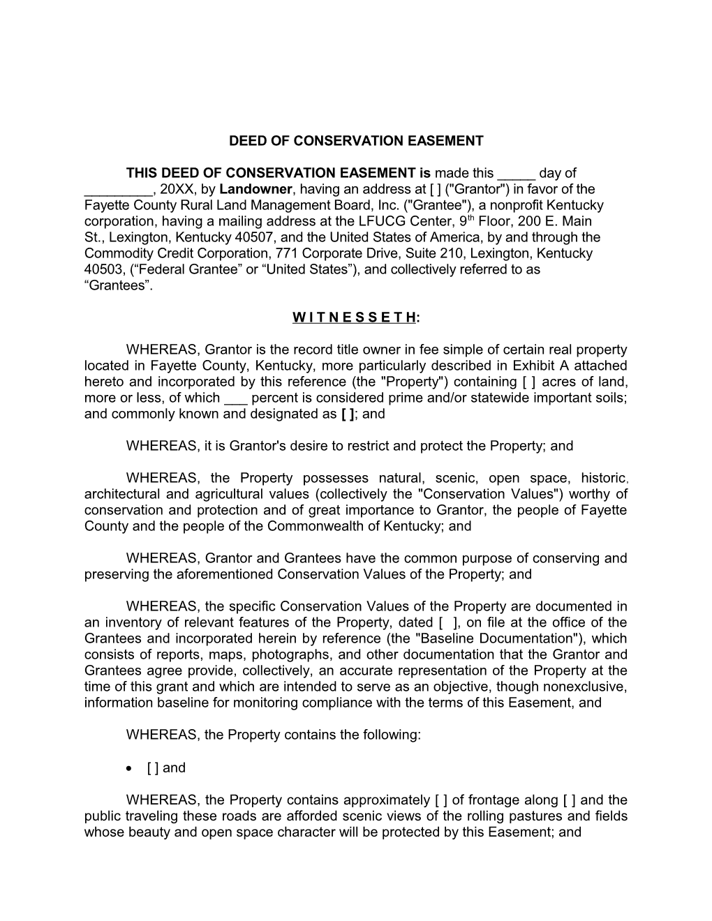 Deed of Conservation Easement s1