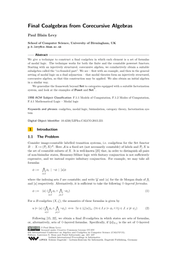 Final Coalgebras from Corecursive Algebras