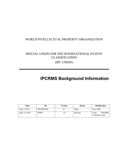 IPCRMS Background Information