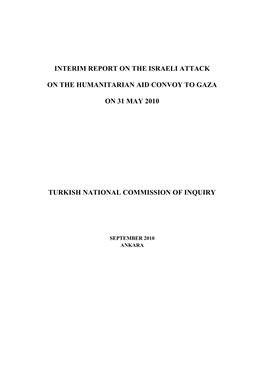 Interim Report on the Israeli Attack on the Humanitarian
