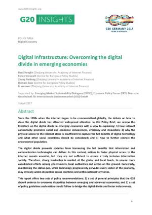 Digital Infrastructure: Overcoming the Digital Divide in Emerging Economies