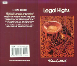 Adam Gottlieb : Legal Highs