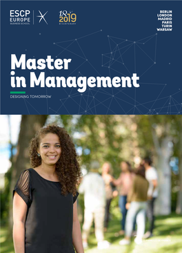 Master in Management DESIGNING TOMORROW Table of Contents