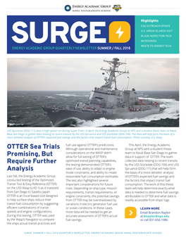 OTTER Sea Trials Promising, but Require Further Analysis
