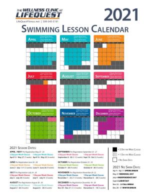 2021 Swim Calendar