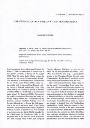 The Fennoscandian Shield Within Fennoscandia