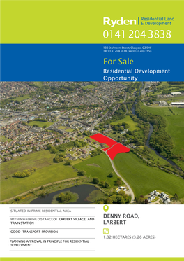 For Sale Residential Development Opportunity