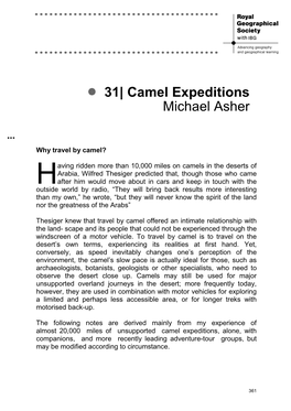 31| Camel Expeditions Michael Asher