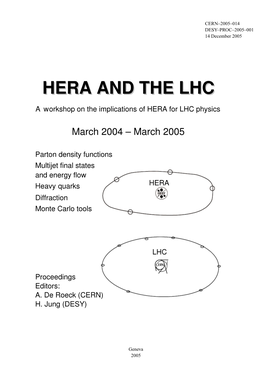 CERN–2005–014 DESY–PROC–2005–001 14 December 2005 Geneva 2005