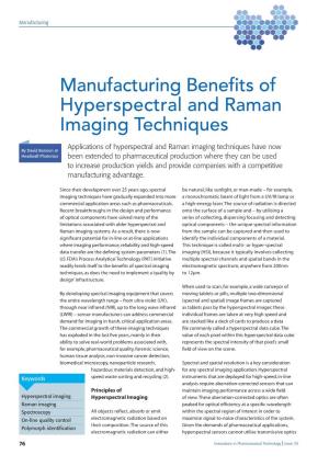 Manufacturing Benefits of Hyperspectral and Raman Imaging Techniques