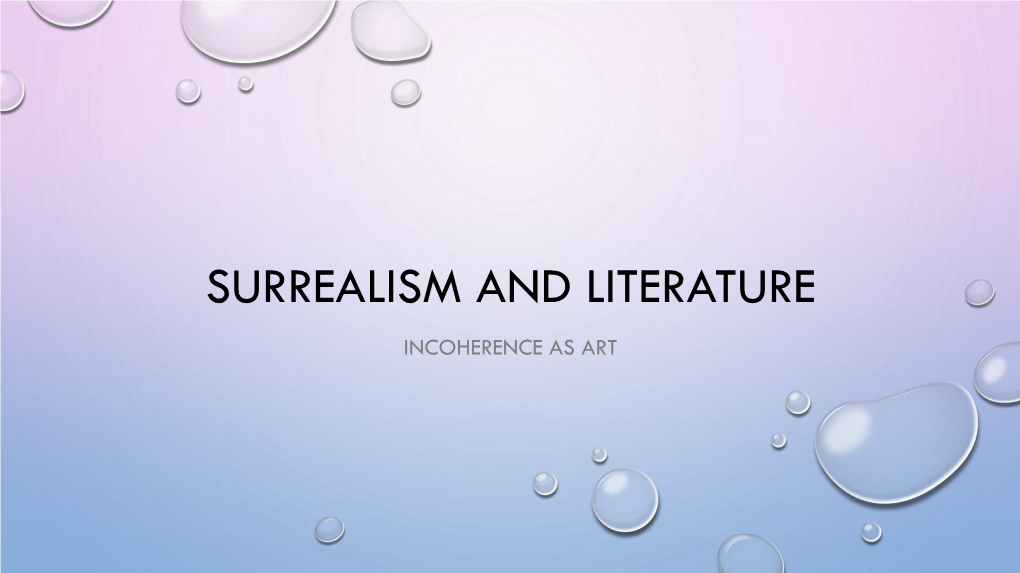 Surrealism and Literature